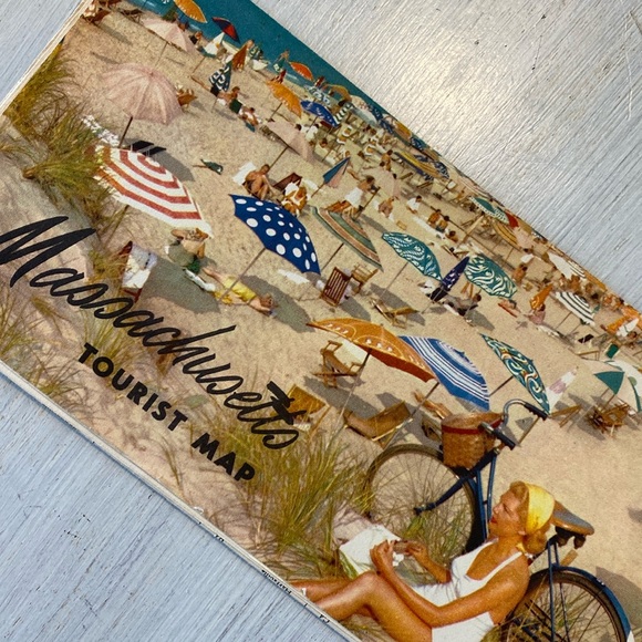 Vintage Massachusetts Tourist Map - Paper Map - State Highway Map - Picture 1 of 14